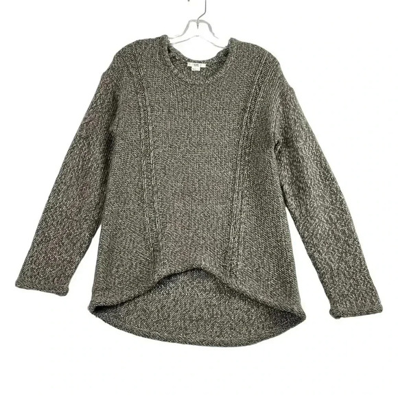 HELMUT LANG wool alpaca blend knit hi low sweater EUC Size Large - Picture 1 of 6